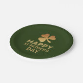 Gold Foil Shamrock, St Patrick's Day Party Papieren Bordje (Gekanteld)