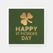 Gold Foil Shamrock, St Patrick's Day Party Servet (Voorkant)