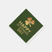 Gold Foil Shamrock, St Patrick's Day Party Servet (Hoek)