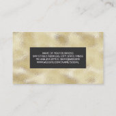 Gold Foil Shimmer Achtergrond Visitekaartje (Achterkant)