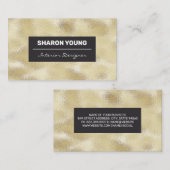 Gold Foil Shimmer Achtergrond Visitekaartje (Voorkant / Achterkant)