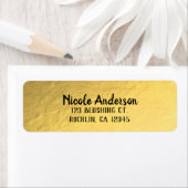 Gold Foil Shine Modern Elegant Chic Wedding Etiket (Insitu)