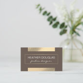 Gold Foil Shine | Triangle Pattern Designer Visitekaartje (Staand voorkant)