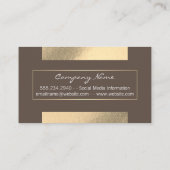Gold Foil Shine | Triangle Pattern Designer Visitekaartje (Achterkant)