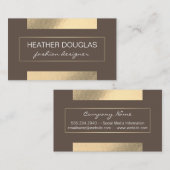 Gold Foil Shine | Triangle Pattern Designer Visitekaartje (Voorkant / Achterkant)