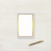 Gold Foil Silver Gray Chevron Zigzag Pattern Post-it® Notes (Op bureau)