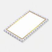 Gold Foil Silver Gray Chevron Zigzag Pattern Post-it® Notes (Schuin)