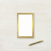 Gold Foil Silver Gray Chevron Zigzag Pattern Post-it® Notes (Op bureau)
