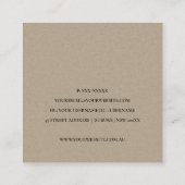 GOLD FOIL SIMPLE VACUUM CLEANER CLEANER SERVICE VIERKANTE VISITEKAARTJE (Achterkant)