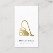 GOLD FOIL SIMPLE VACUUM CLEANER CLEANER SERVICE VISITEKAARTJE (Voorkant)