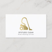 GOLD FOIL SIMPLE VACUUM CLEANER CLEANER SERVICE VISITEKAARTJE (Voorkant)