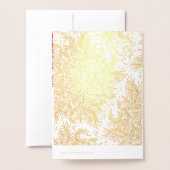 Gold Foil Snowflake Flourish Kerstmis Kaart (Met envelop)