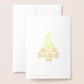 Gold Foil Snowflake Tree-kerstKaart Folie Kaarten (Met envelop)