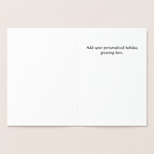 Gold Foil Snowflake Tree-kerstKaart Folie Kaarten (Binnen)