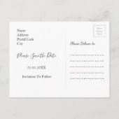 Gold Foil Sparen de datum glitter Aankondigingskaart (Achterkant)