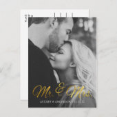 Gold Foil Sparen het Briefkaart van de Datum (Voorkant / Achterkant)