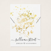 Gold Foil Splatter earing Ketting Display Kaart (Voorkant)