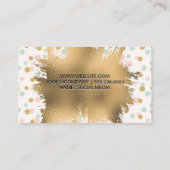 Gold Foil Splatter | Glitter Confetti | Polka Dot Visitekaartje (Achterkant)