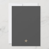 Gold Foil Starfish Elegant Ocean Beach bruiloft Kaart (Achterkant)