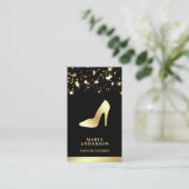 Gold Foil Stars Confetti op hoog niveau Stilettos Visitekaartje (Staand voorkant)