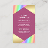 Gold Foil Stars Confetti Pink Dragonfly Visitekaartje (Achterkant)