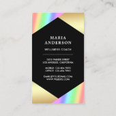 Gold Foil Stars Confetti Rainbow Dragonfly Visitekaartje (Achterkant)
