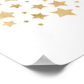 Gold Foil Stars Glitter Nursery Wall Art Poster (Hoek)