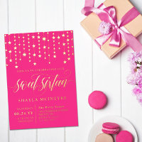Gold Foil Stars Hot roze Sweet Sixteen