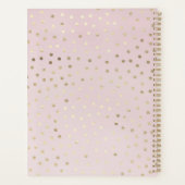Gold Foil Stippen Patroon Blush Gepersonaliseerde  Planner (Achterkant)