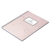 Gold Foil Stippen Pattern Blush Personal Notebook Notitieboek (Linkerzijde)