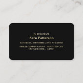 Gold Foil Stripe, Bachelorette Party Ticket Invite (Achterkant)