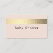 Gold Foil Stripe, Blush Pink Baby shower Ticket (Voorkant)