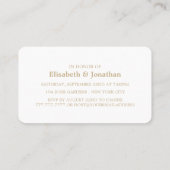 Gold Foil Stripe, Engagement Party Ticket Invite (Achterkant)