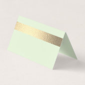 Gold Foil Stripe Minimalist Logo Hartelijk dank Visitekaartje (Achterkant)