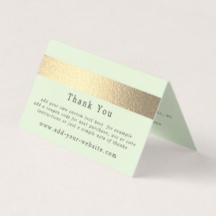 Gold Foil Stripe Minimalist Logo Hartelijk dank Visitekaartje
