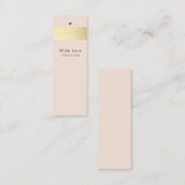 Gold Foil Stripe op Blush Pink Gift Labels (Voorkant / Achterkant)