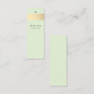 Gold Foil Stripe op mint-groene Labels