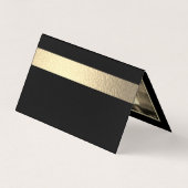 Gold Foil Stripe Photo Save the Date Card Visitekaartje (Achterkant)