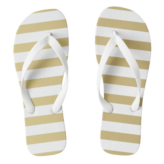 Gold Foil Stripe Women's Teenslippers (Voetbed)