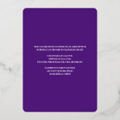 Gold Foil Striped Bat Mitzvah Invite with Star Folie Uitnodiging (Achterkant)