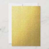 Gold Foil Striped  Floral | gouden zwarte roze Kaart (Achterkant)