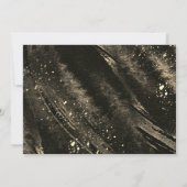 Gold Foil Stripes Birth Foto kondiging Aankondiging (Achterkant)