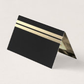 Gold Foil Stripes, foto Save the Date Card Visitekaartje (Achterkant)