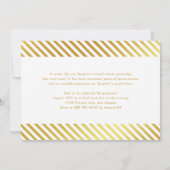 GOLD FOIL STRIPES | INSCHRIJVING VAN DE GRADUATIEP KAART (Achterkant)