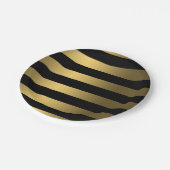Gold Foil stripes op zwart-witpapier Bord (Gekanteld)