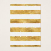 Gold Foil Stripes Verdien beeldingskaarten Visitekaartje (Achterkant)