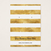 Gold Foil Stripes Verdien beeldingskaarten Visitekaartje (Voorkant)