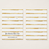Gold Foil Stripes Verdien beeldingskaarten Visitekaartje (Voorkant /achterkant)