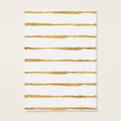 Gold Foil Stripes Verdien beeldingskaarten Visitekaartje (Achterkant)