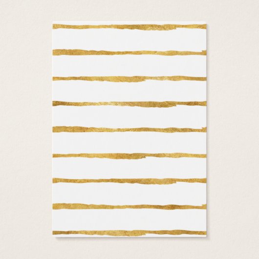 Gold Foil Stripes Verdien beeldingskaarten Visitekaartje (Achterkant)